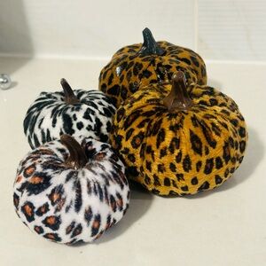 Leopard Print Decorative Pumpkins